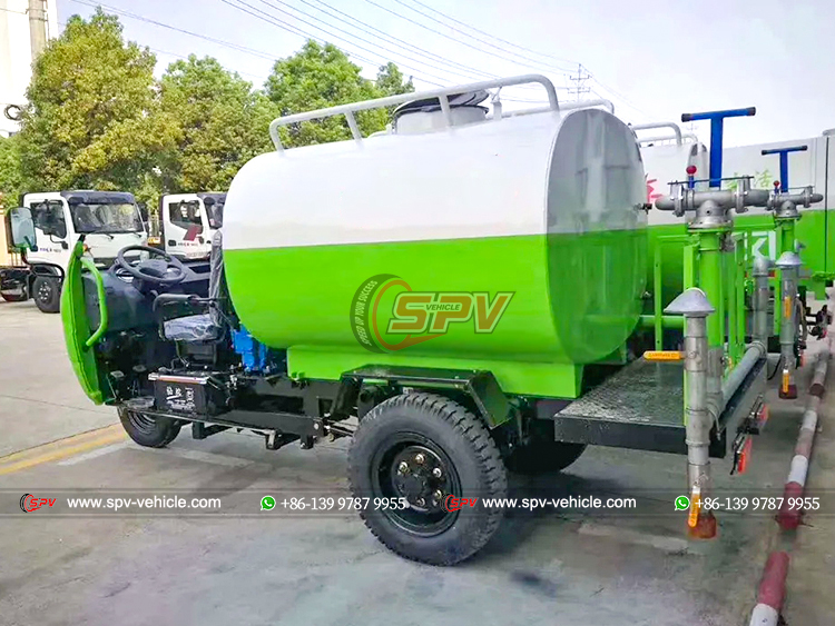 Tricycle Irrigation Water Truck - Rear Left Side